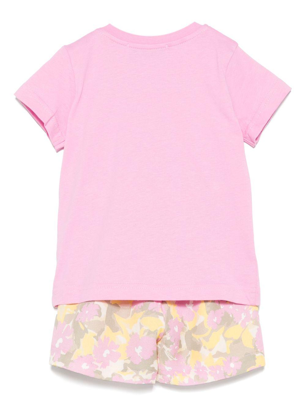 Set top e shorts per neonata MSGM Kids rosa a fiori S5MSNGTR305 MS003 MSGM KIDS