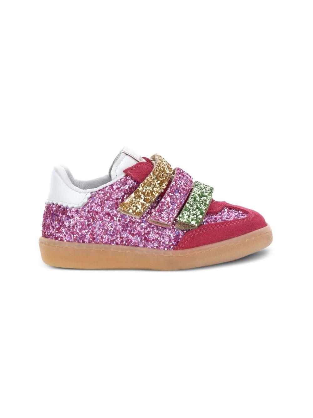 Sneakers per bambina Monnalisa Kids multicolore con decorazione glitter 83H004 8779 0084 MONNALISA KIDS