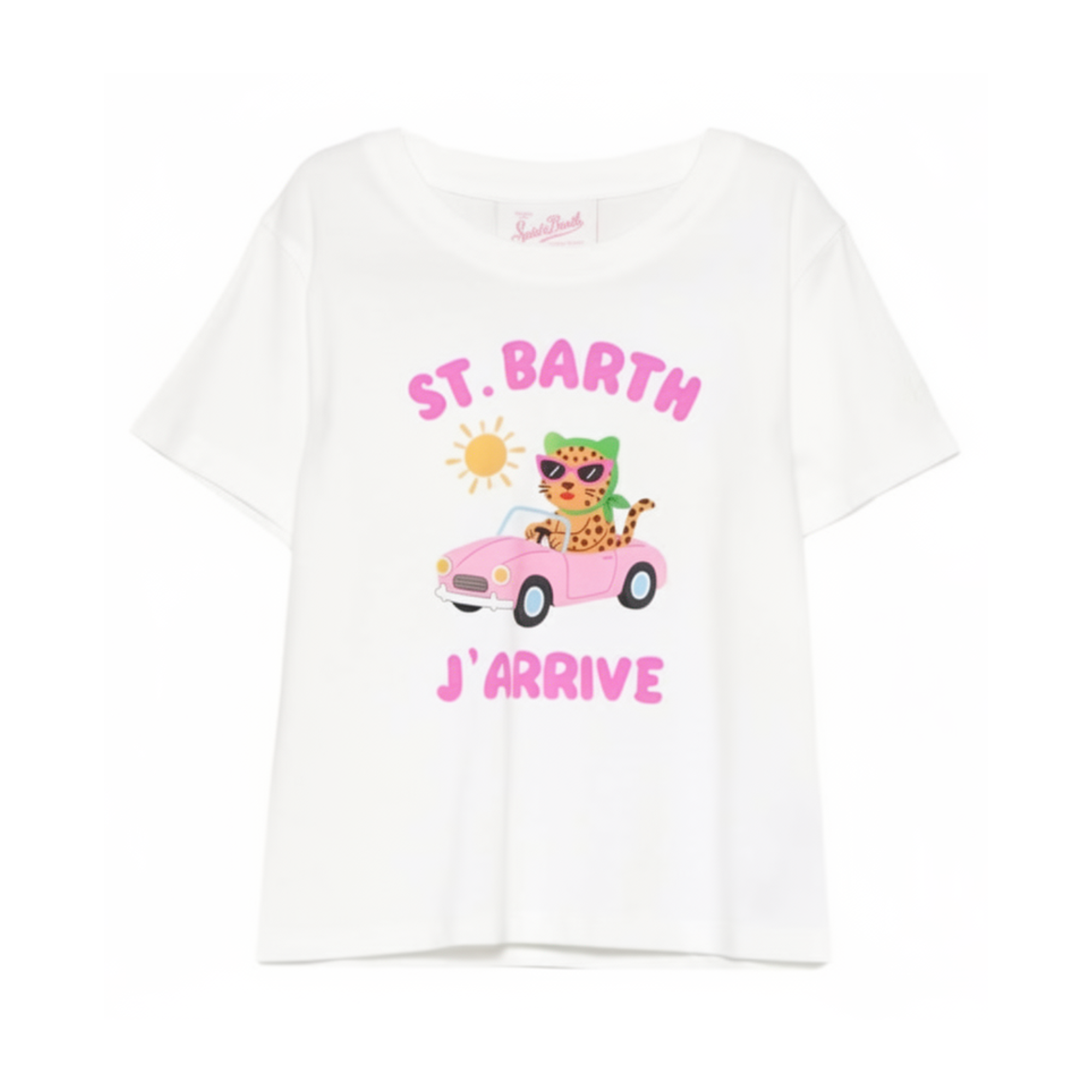 T-shirt per bambina MC2 Saint Barth Kids bianca con stampa grafica ELLY001 03866L MC2 ST. BARTH KIDS