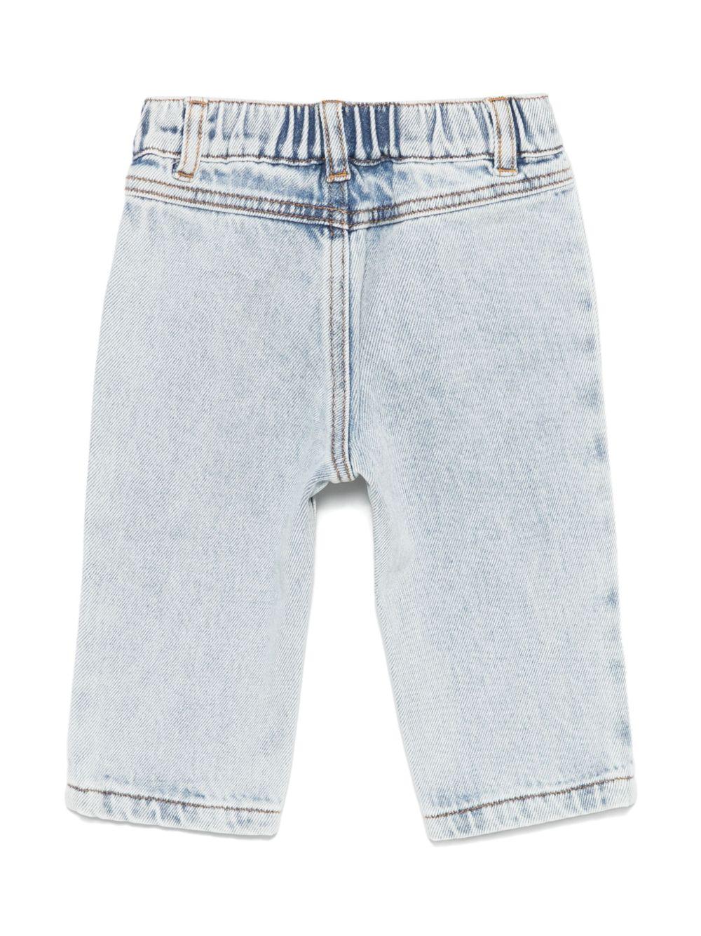 Jeans per neonato Moschino Kids denim con vita elasticizzata MUP05AL0E08 40186 MOSCHINO KIDS