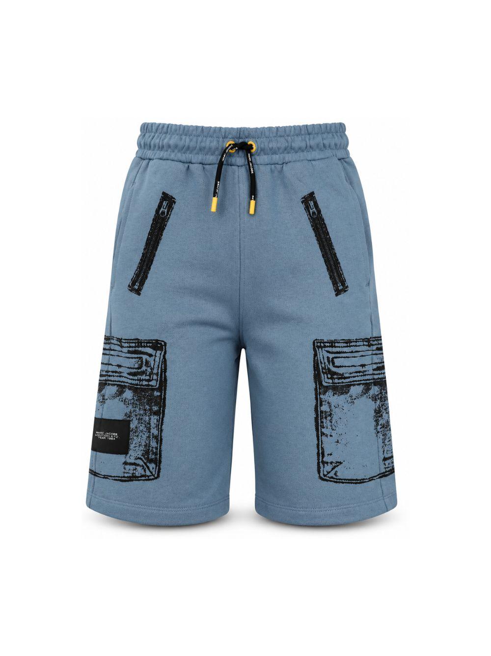 Shorts per bambino The Marc Jacobs azzurro con stampa grafica W60828 80B THE MARC JACOBS KIDS