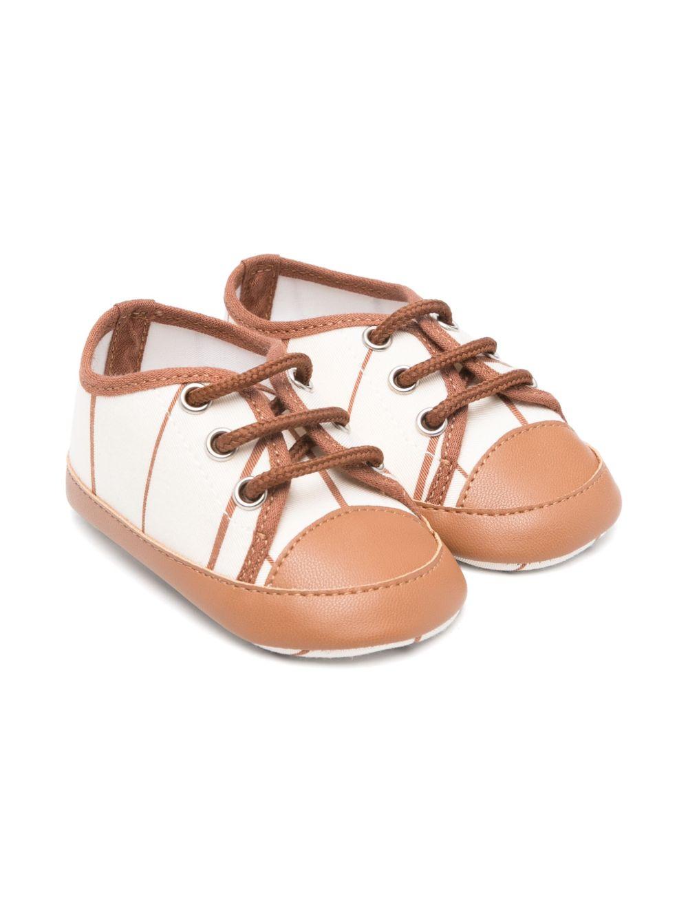 Sneakers primi passi per neonato Colorichiari beige a righe MN958141 4776 28 COLORICHIARI