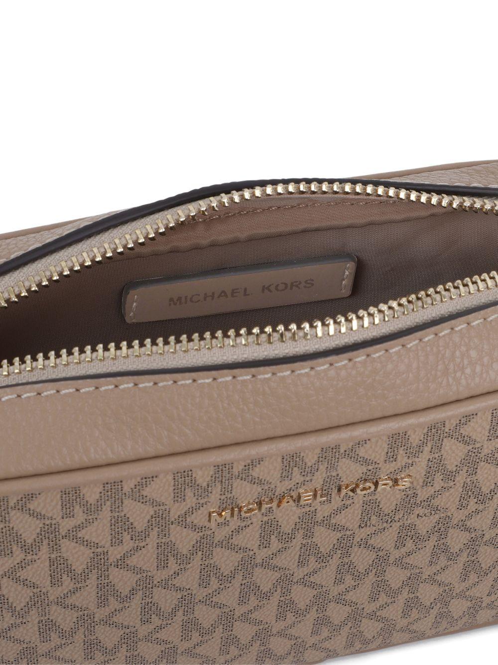 Borsa a spalla per bambina Michael Kors Kids beige con monogramma R30648 215 MICHAEL KORS KIDS