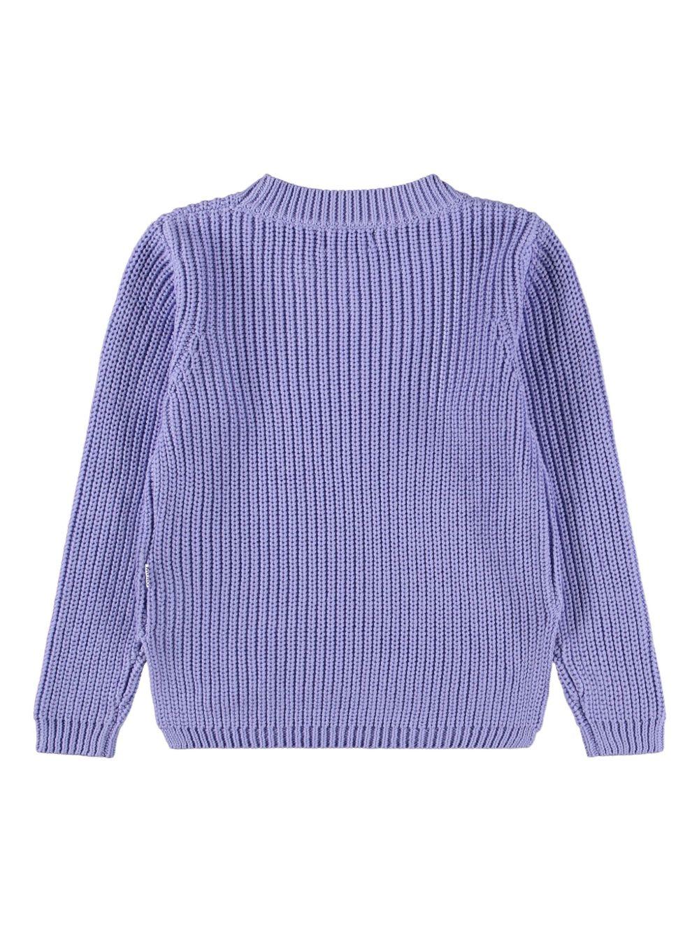 Maglione Gillis per bambina Molo lilla con lavorazione in maglia 2S26K202 5622 MOLO KIDS