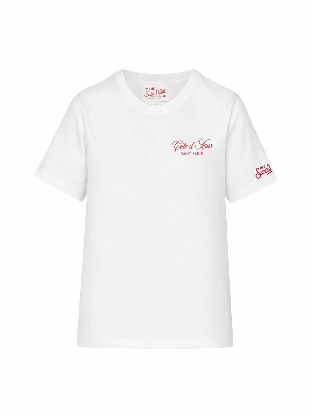 T-shirt per bambino MC2 Saint Barth Kids bianco con stampa logo PRL0001 00384L MC2 ST. BARTH KIDS