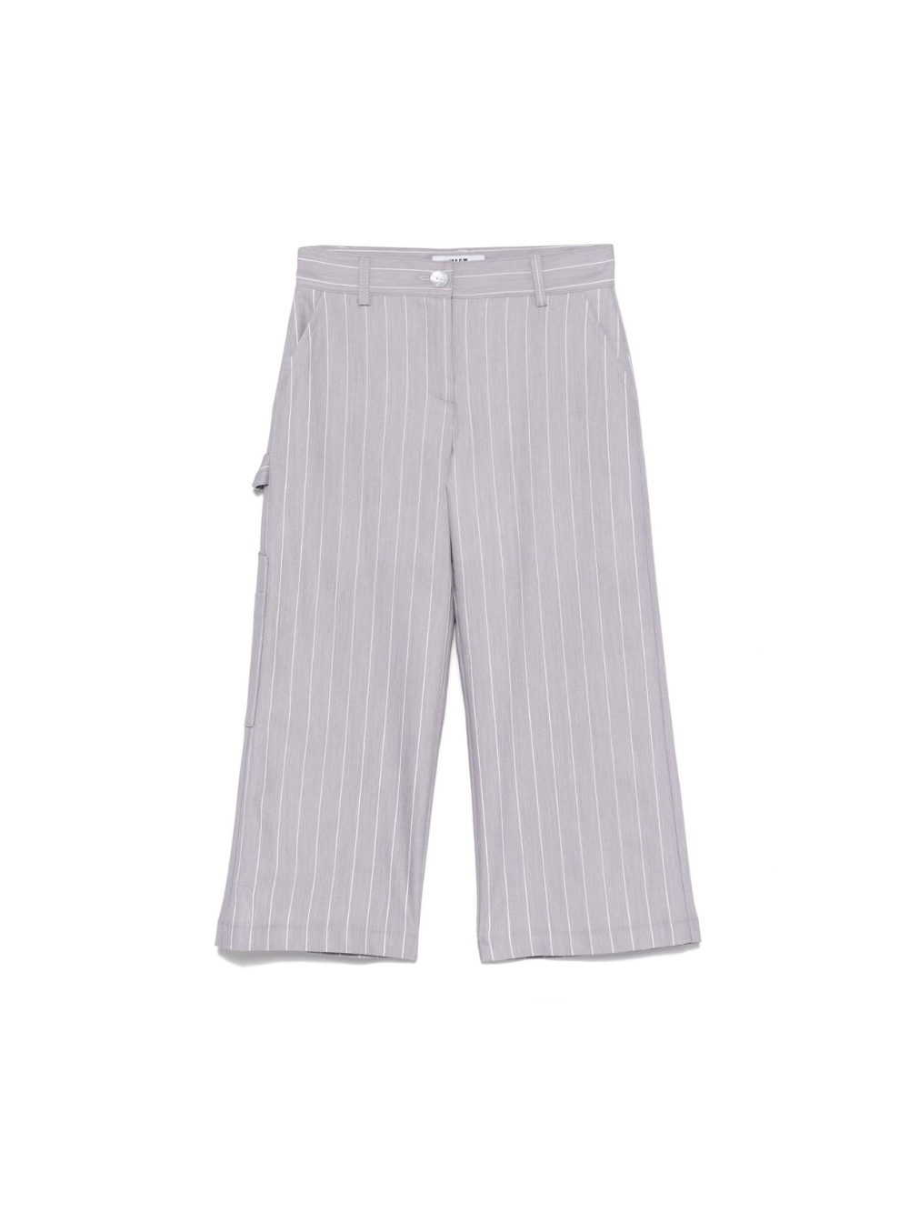 Pantaloni a righe per bambina MSGM Kids grigio con passanti S5MSJGPA213 100 MSGM KIDS