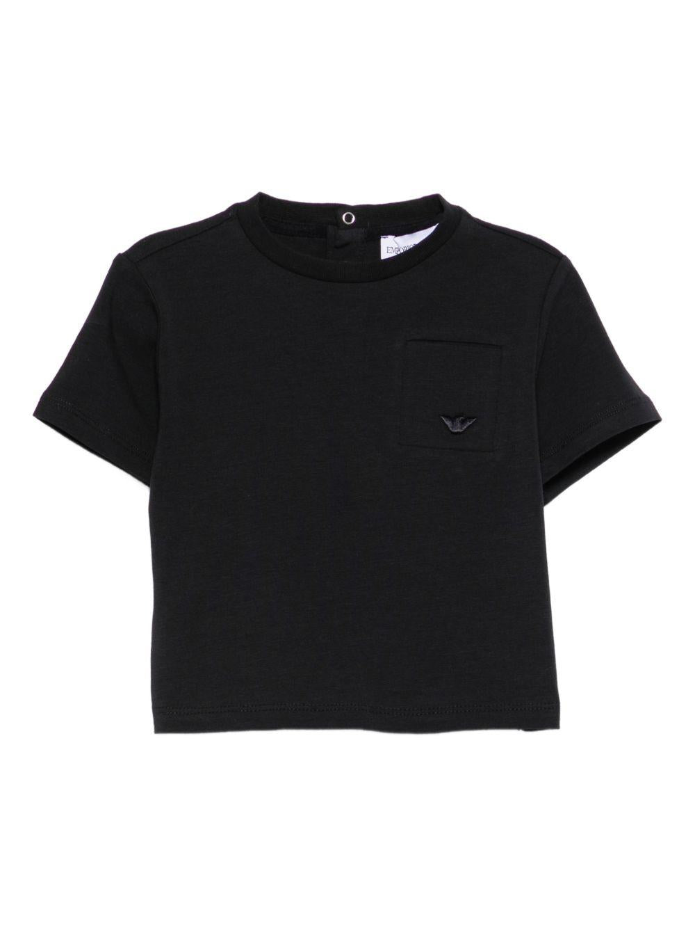 T-shirt per bambino Emporio Armani blu con tasca sul petto EB001326 AF21808 UB118 EMPORIO ARMANI KIDS
