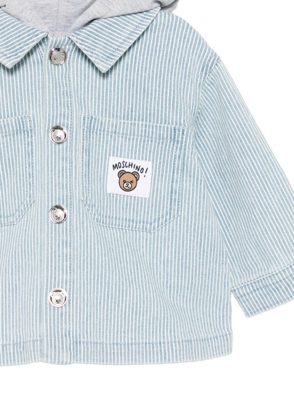 Giacca per neonato Moschino Kids multicolore con stampa orsetto sul davanti MUA00ALXE63 86816 MOSCHINO KIDS