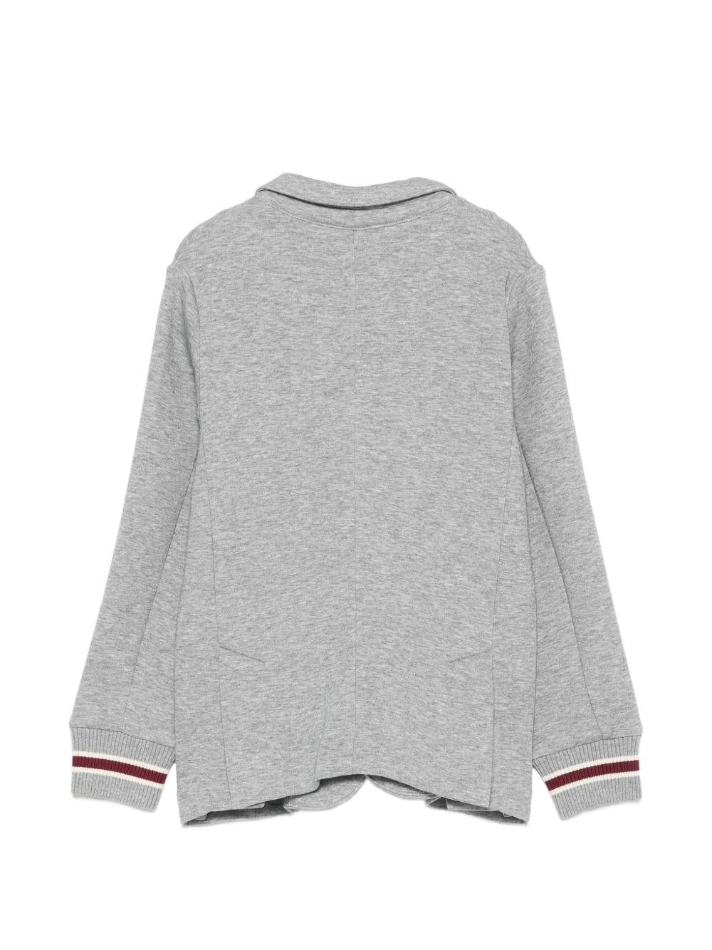 Blazer per bambino Emporio Armani Kids grigio con trama a tacca EB001532 AF10126 O8042 EMPORIO ARMANI KIDS
