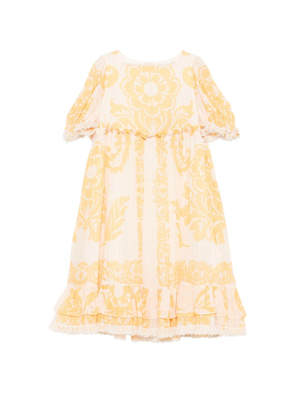 Abito per bambina ETRO KIDS giallo con stampa a fiori GY1B01 K0283 238GL ETRO KIDS