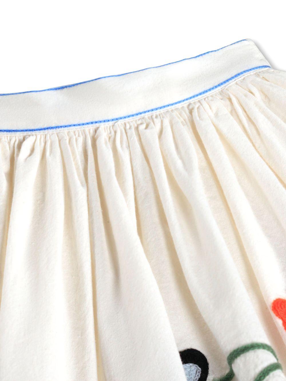 Gonna Bonnie per bambina Molo bianca con decorazione ricamata 2S26D109 9840 MOLO KIDS