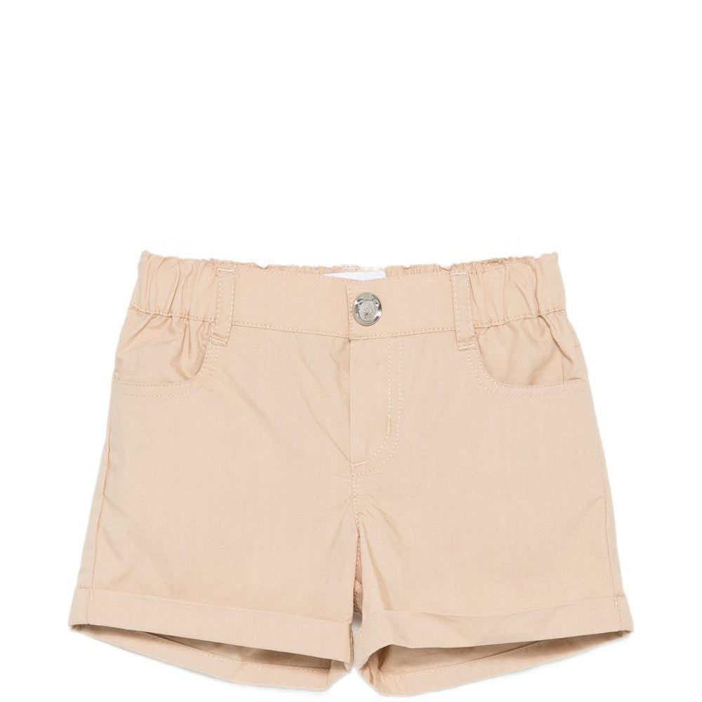Shorts per neonato Moschino Kids beige con logo sul retro MNQ00RLLA10 20829 MOSCHINO KIDS