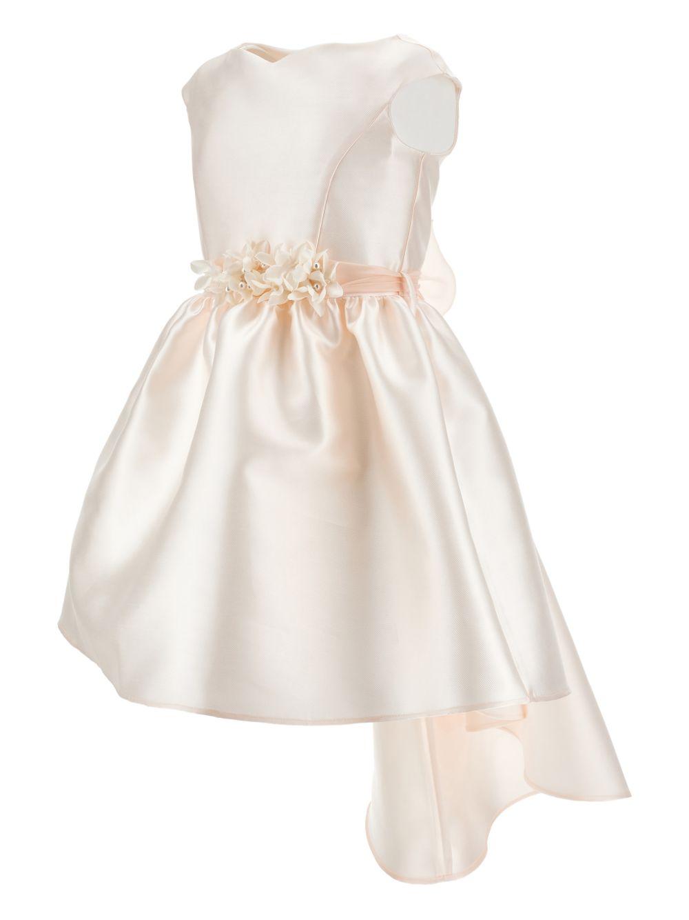 Abito per bambina Monnalisa beige con dettaglio con fiocco 71G912 7304 0092 MONNALISA KIDS
