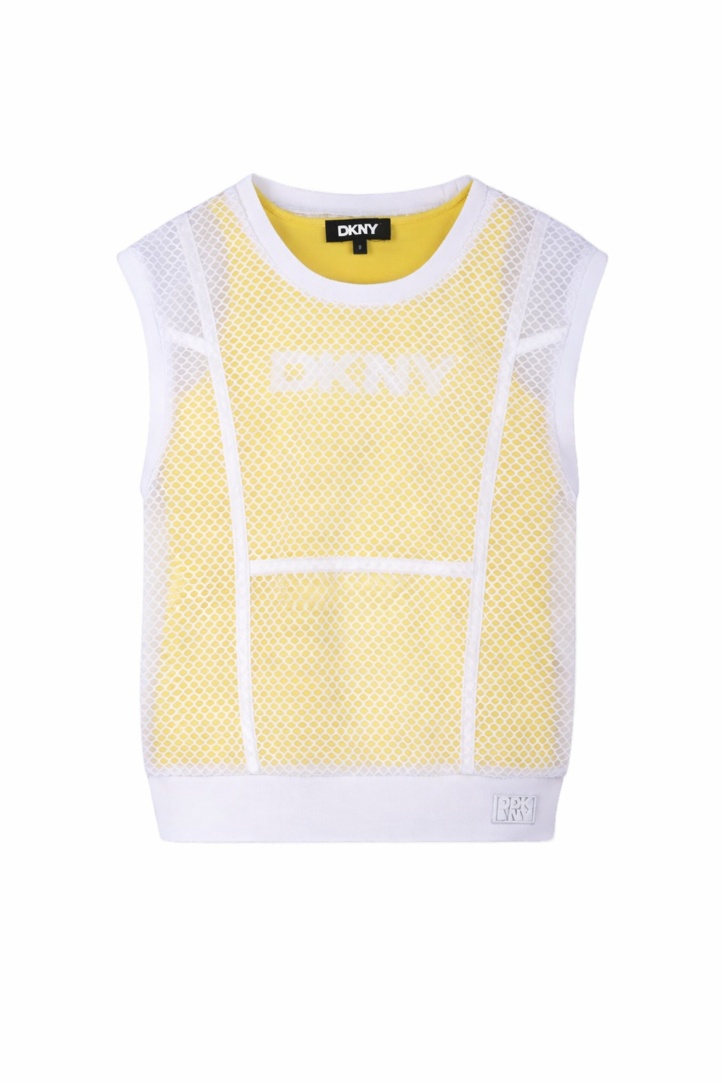 T-shirt 2-in-1 per bambina DKNY Kids multicolore con design a rete D62622 535 DKNY