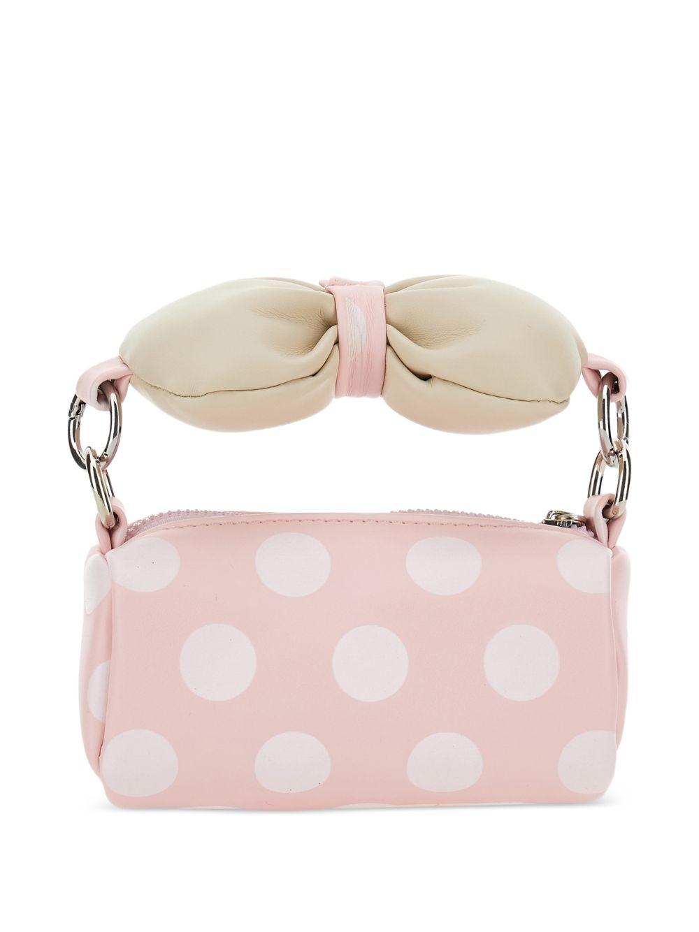 Borsa per bambina Monnalisa rosa con stampa a pois 39G004 7098 0090 MONNALISA