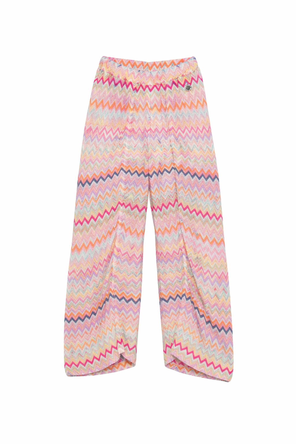 Pantaloni per bambina Missoni Kids multicolore con motivo a chevron MY6A40 Q0107 999 MISSONI KIDS