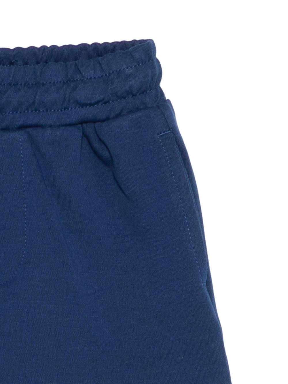 Set t-shirt e shorts per neonato TRUSSARDI JUNIOR blu con stampa logo TIP26008CJ BLUE EST. TRUSSARDI KIDS