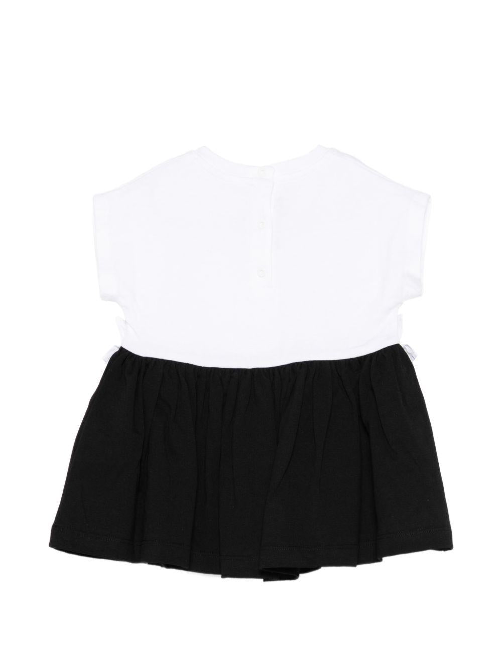 Abito per bambina Balmain Kids nero con ruches BY1092 Z3672 930BC BALMAIN KIDS