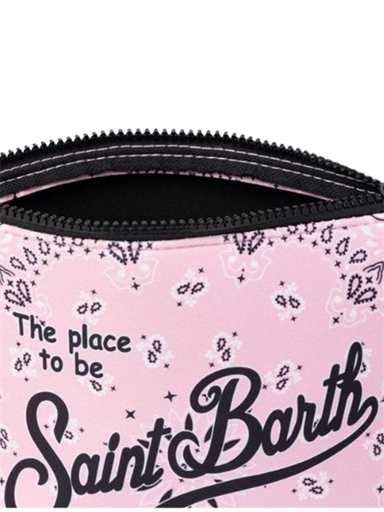 Pochette Aline MC2 Saint Barth rosa con logo a contrasto ALIN001 02639L MC2 ST. BARTH KIDS