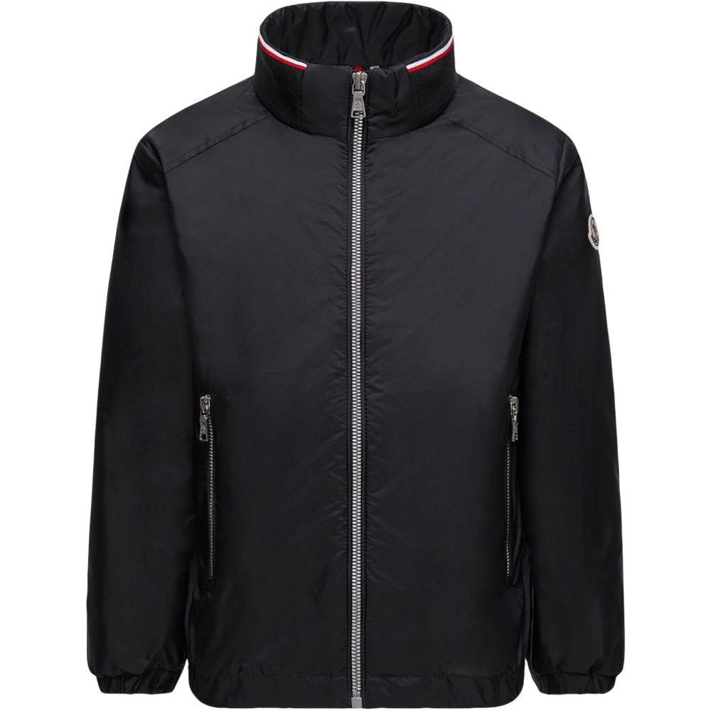 Giubbino per bambino Moncler Enfant nero con applicazione logo L19541A0003953A5E 999 MONCLER KIDS