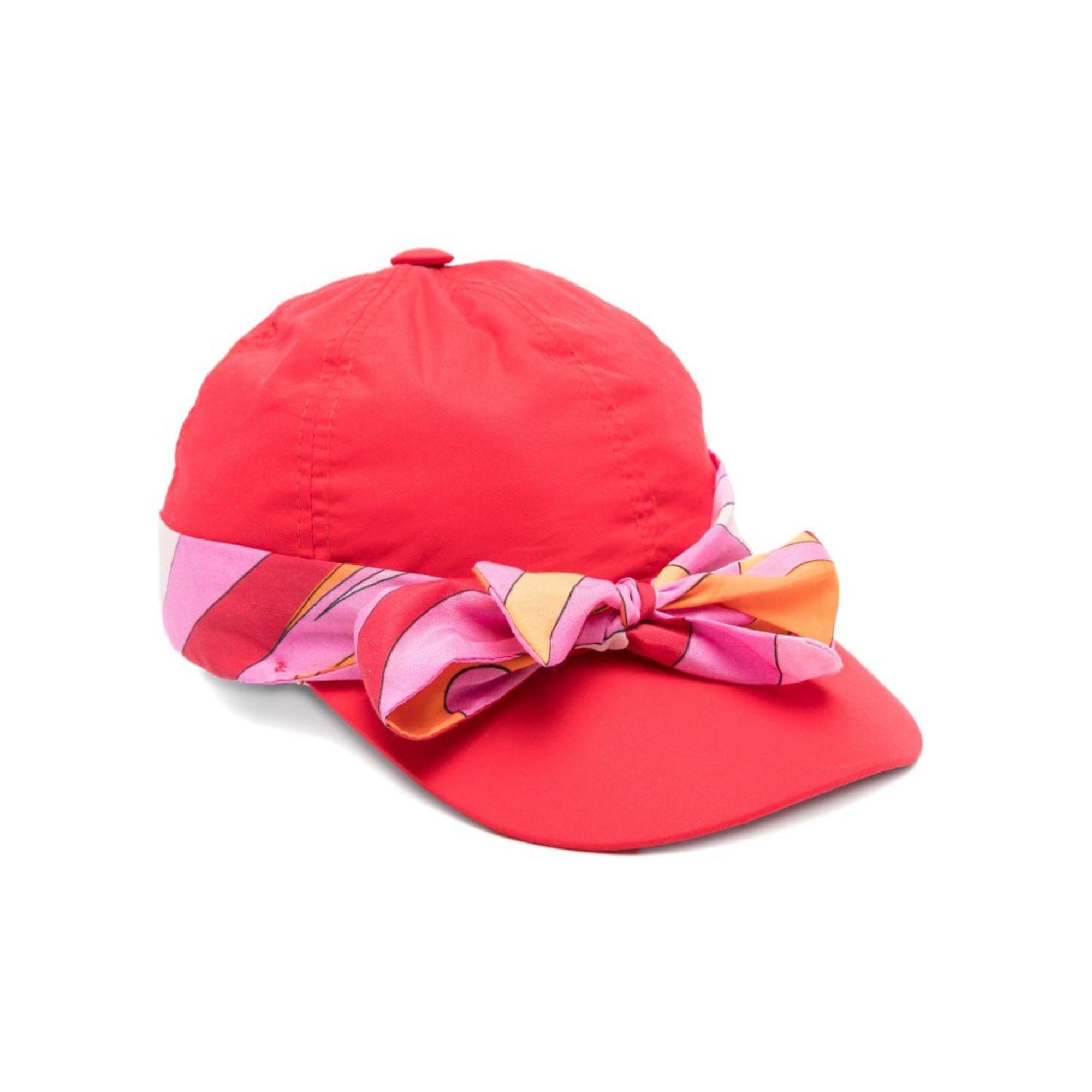 Cappello per bambina Emilio Pucci Junior rosso con dettaglio fiocco PY0A57 Z1457 412 EMILIO PUCCI KIDS