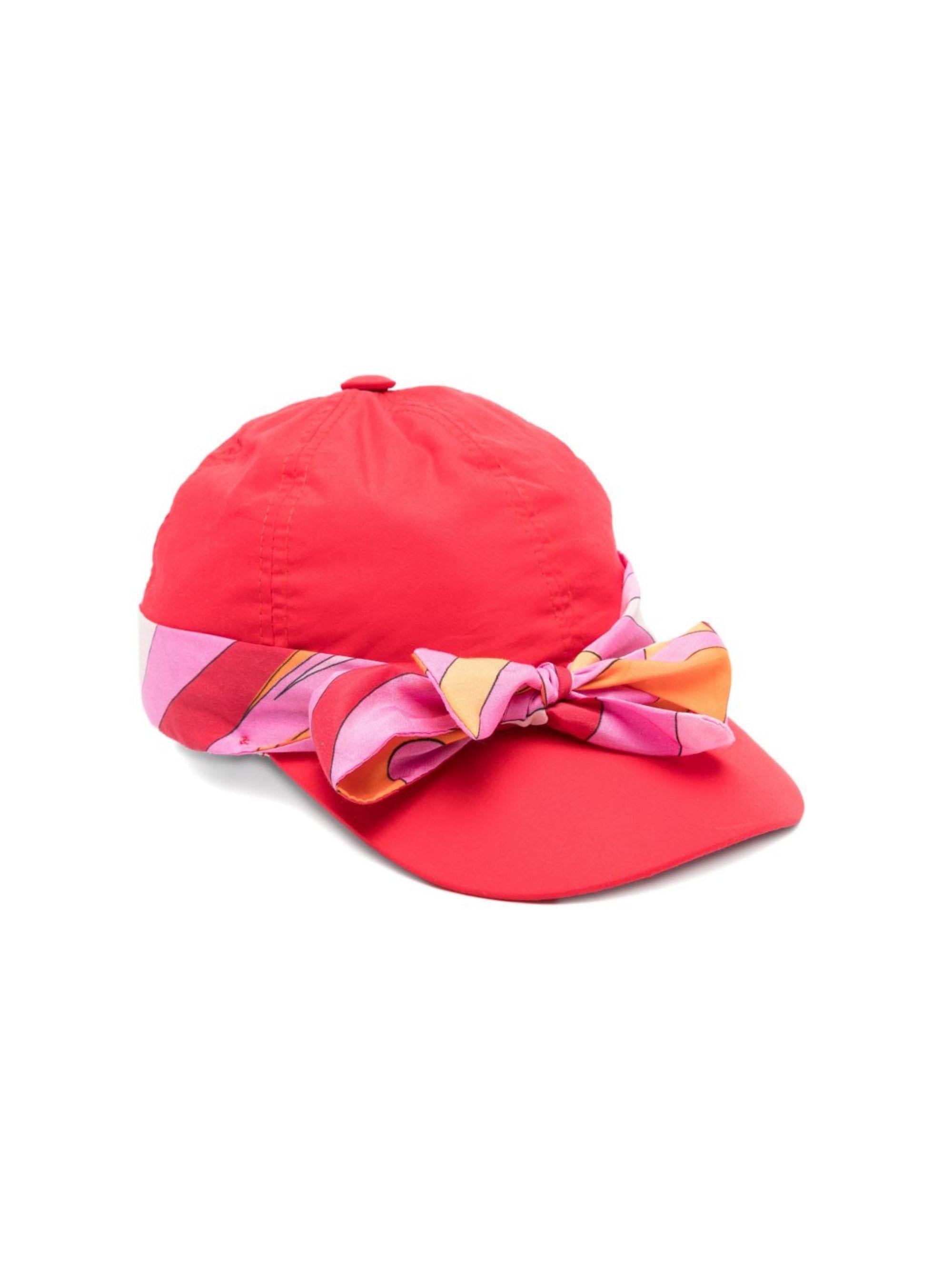 Cappello per bambina Emilio Pucci Junior rosso con dettaglio fiocco PY0A57 Z1457 412 EMILIO PUCCI KIDS