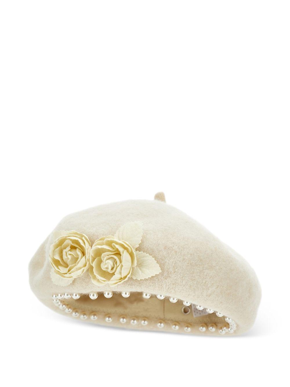 Basco per bambina Monnalisa Kids bianco con decorazione a fiori 79H001 8068 0001 MONNALISA KIDS