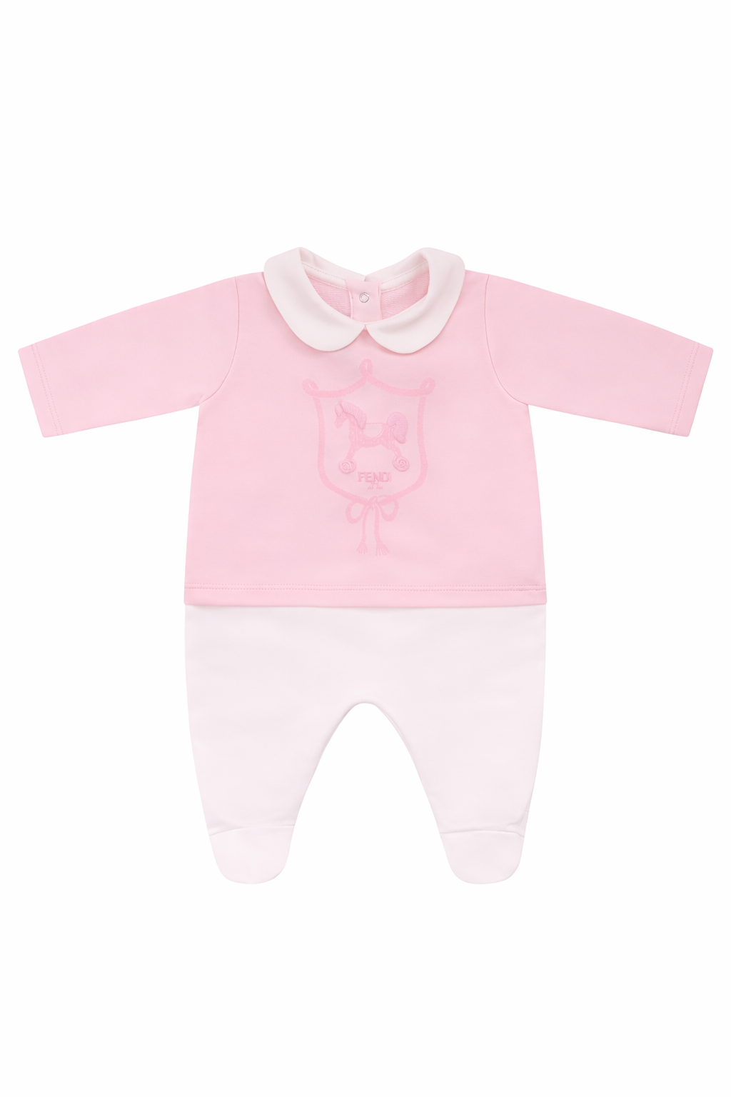 Set tre pezzi per neonata Fendi Kids rosa con stampa Cavallino Fendi BUK160 8RA F0C11 FENDI KIDS
