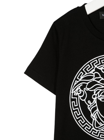 T-shirt per bambino Versace Kids Medusa nero con stampa Medusa 10002391A04767 2B020 VERSACE KIDS
