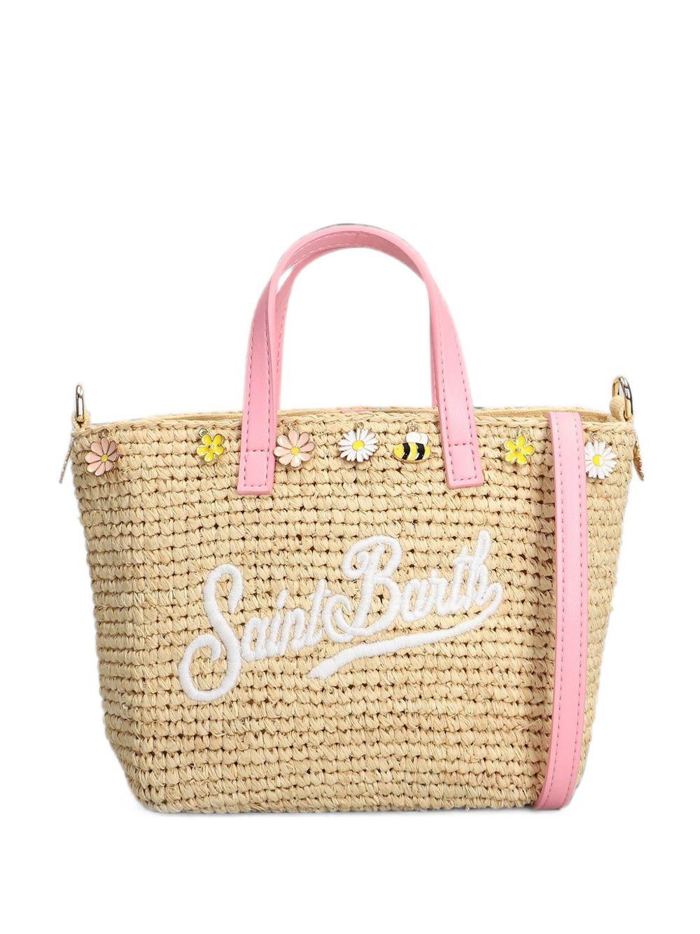 Borsa tote Raffia City mini MC2 Saint Barth beige con decorazione RAFC003 07481L MC2 ST. BARTH