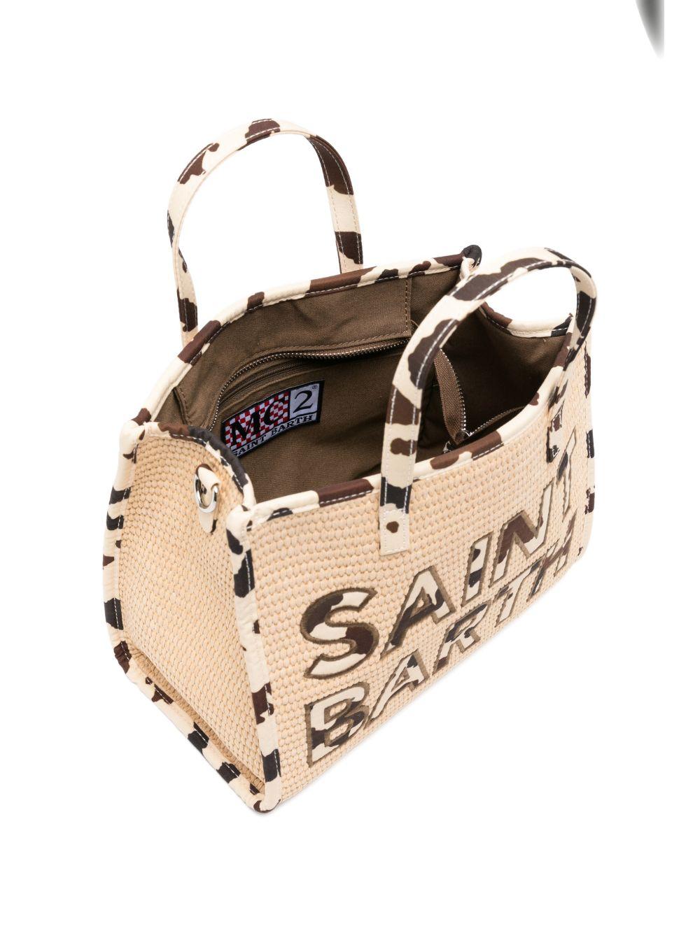 Borsa Vivian medium MC2 Saint Barth beige con rifiniture muccate VVID001 00370L MC2 ST. BARTH KIDS