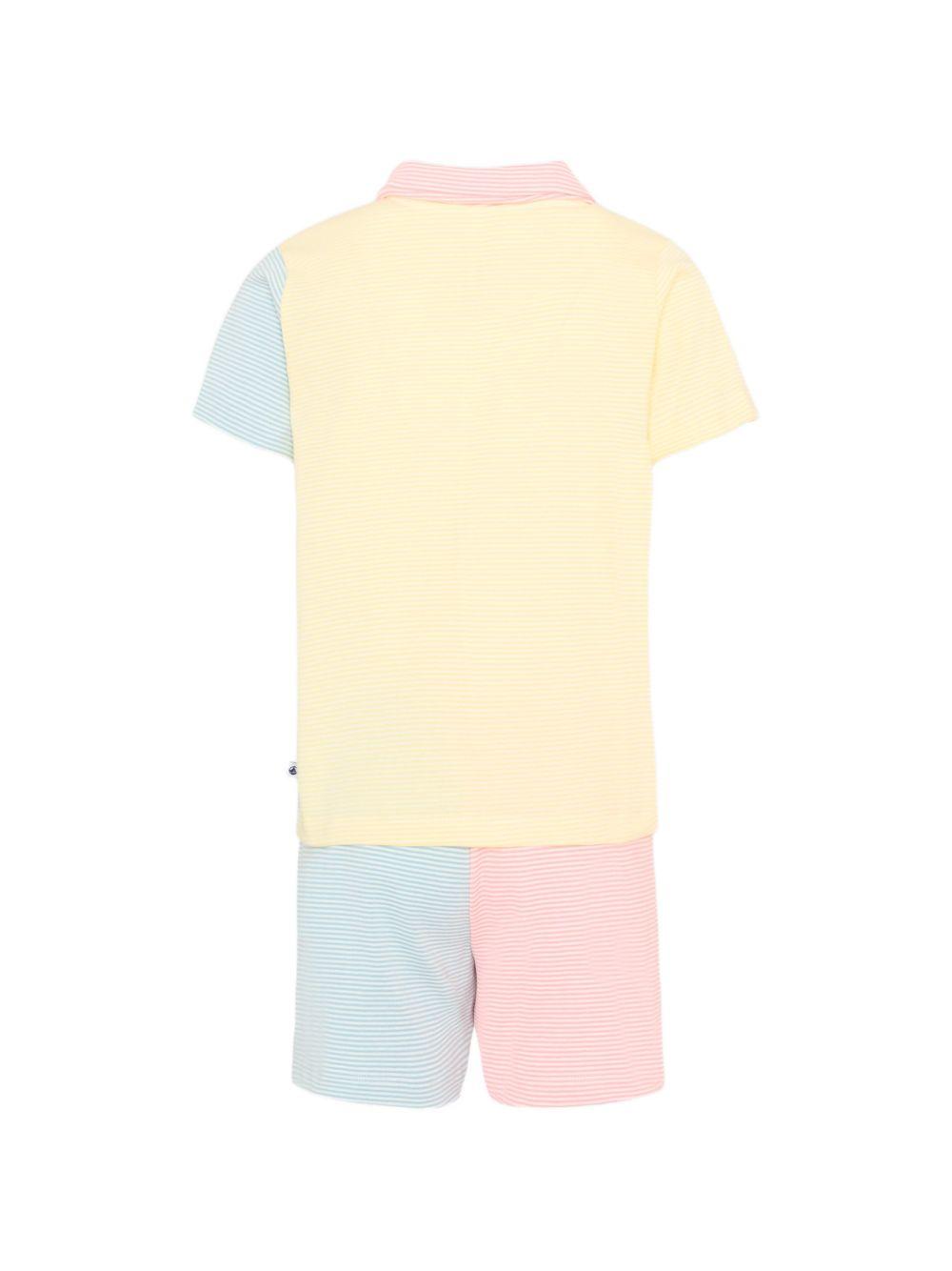 Pigiama per bambini Petit Bateau multicolore con taschino sul petto A0F1M 01 PETIT BATEAU