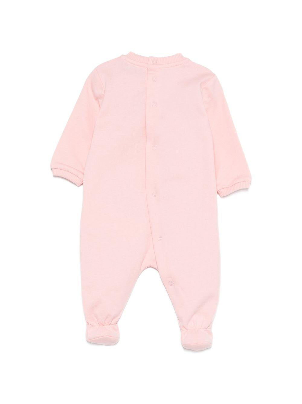 Pigiama per neonata Moschino Kids rosa con stampa grafica Teddy bear MUT04RLCA19 50209 MOSCHINO KIDS