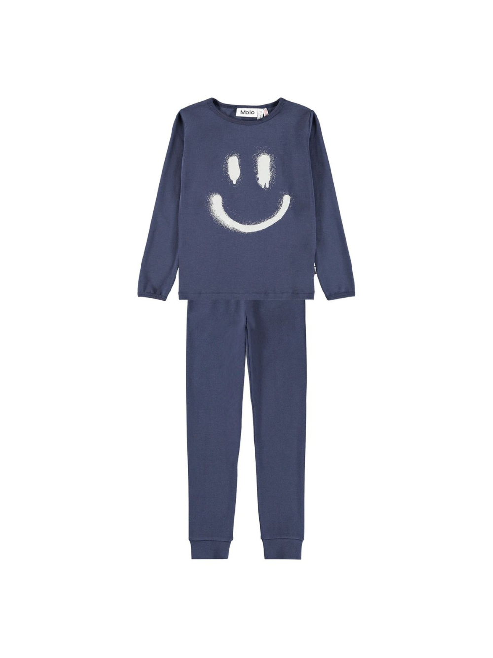 Pigiama per bambino Molo Lue blu con stampa smile 6W25R501 8552 MOLO