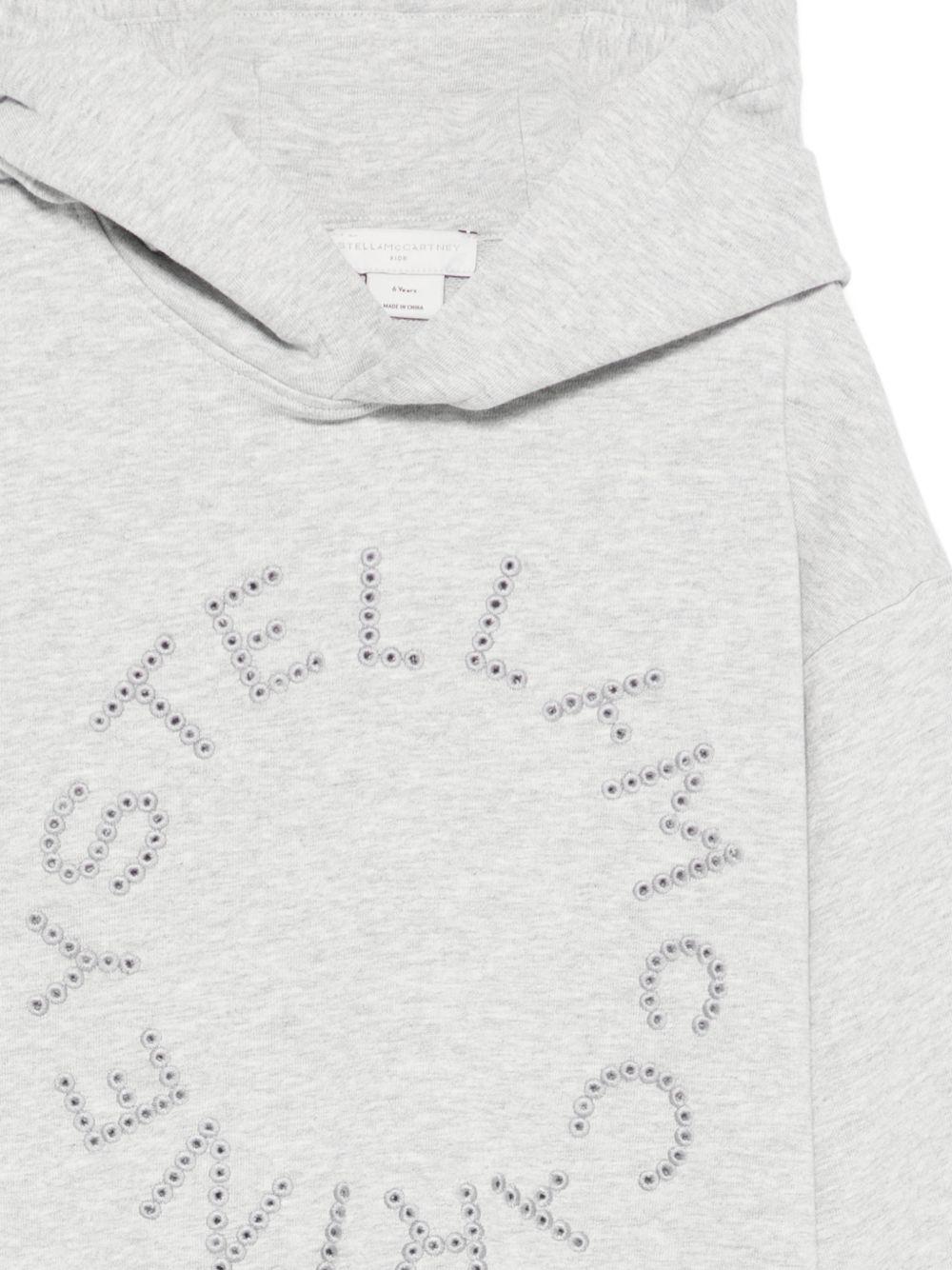 Felpa per bambini Stella McCartney Kids grigia con logo sul davanti TY4B60 Z3409 807 STELLA McCARTNEY KIDS