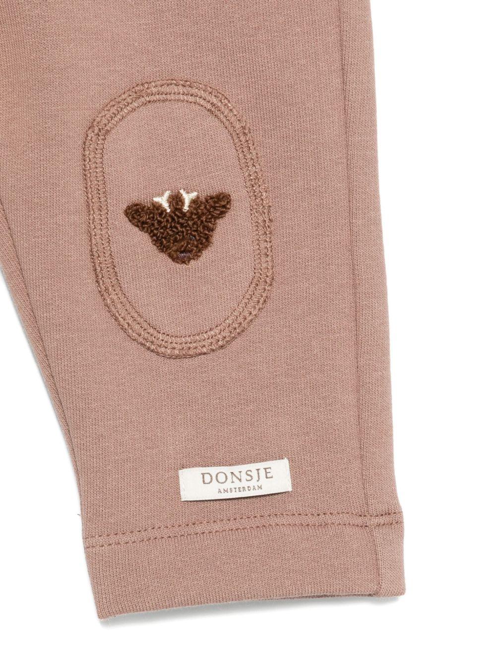 Pantaloni per neonati Donsje beige con toppe sulle ginocchia 3040707 00033 DONSJE