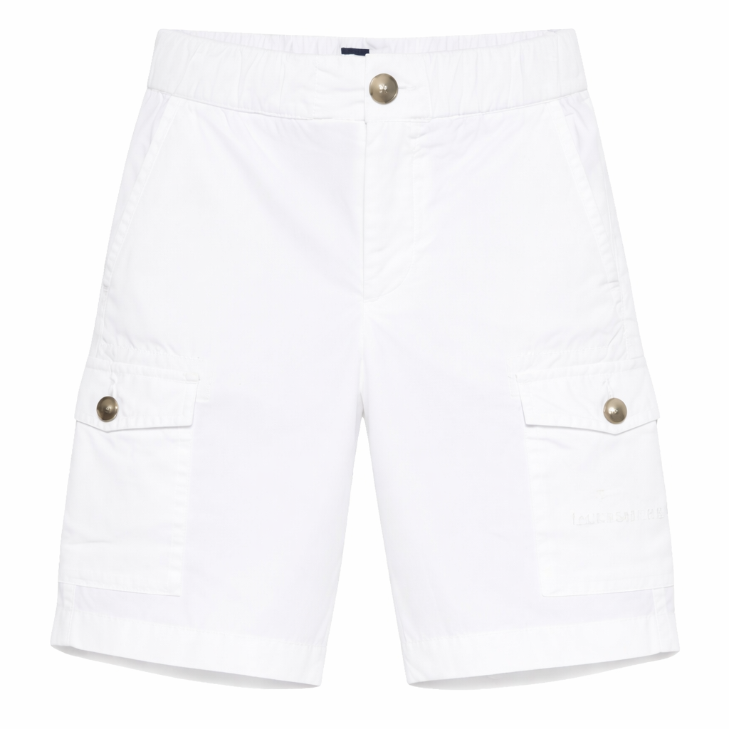 Shorts per bambino Paul & Shark Junior bianco con bottoni WUQ002LLC05 10101 PAUL & SHARK KIDS