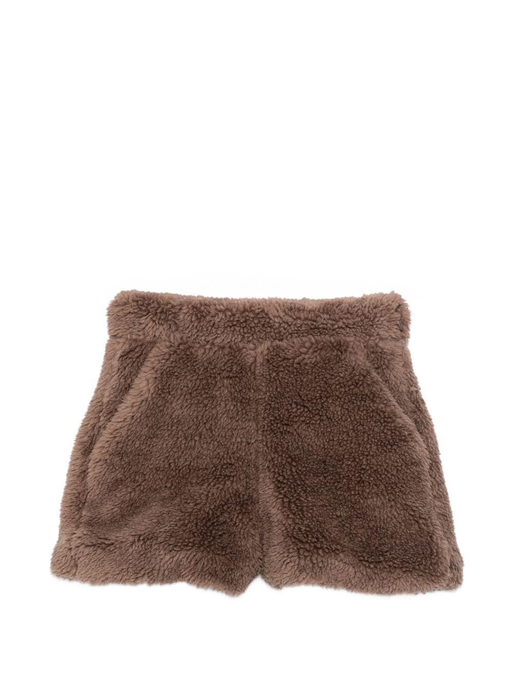 Shorts per bambina Douuod Kids marrone con texture teddy DZ6A09 Z3949 347 DOUUOD KIDS