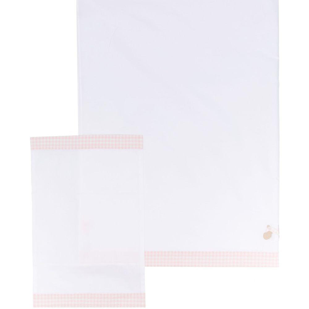 Lenzuola con logo per neonato Il Gufo bianco con orlo rifinito P25OL001B0003 0132 IL GUFO KIDS