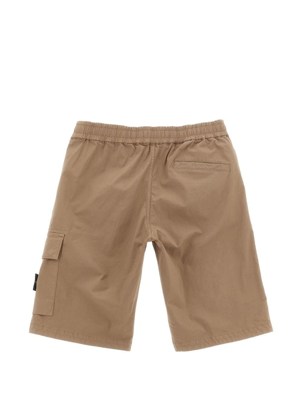 Cargo per bambino Stone Island Junior marrone con logo applicato sul davanti L1S16L100003S0001 V0092 STONE ISLAND KIDS