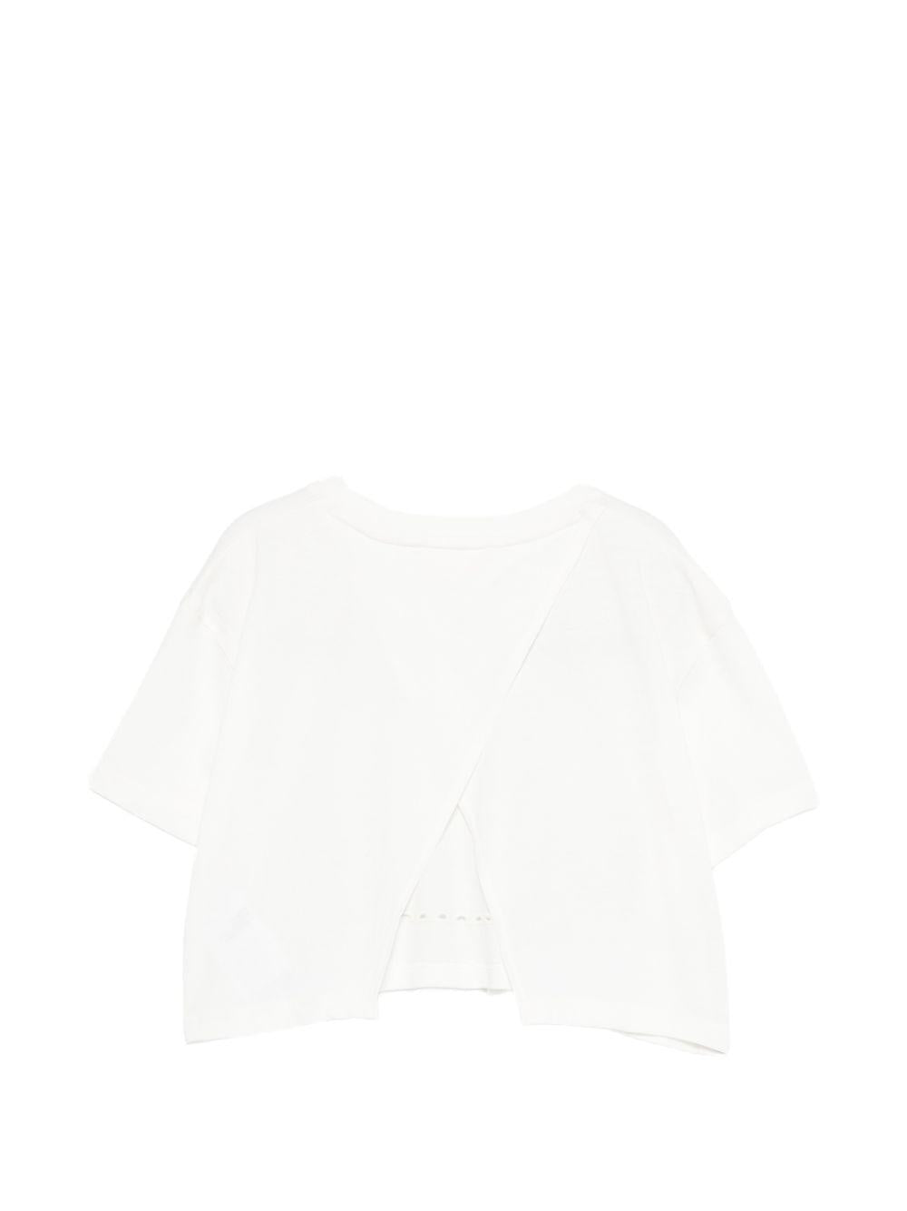 T-shirt Kalistee per bambina Louise Misha bianca con dettagli ricamati GRI-S26-T0136 OFF WHITE LOUISE MISHA KIDS