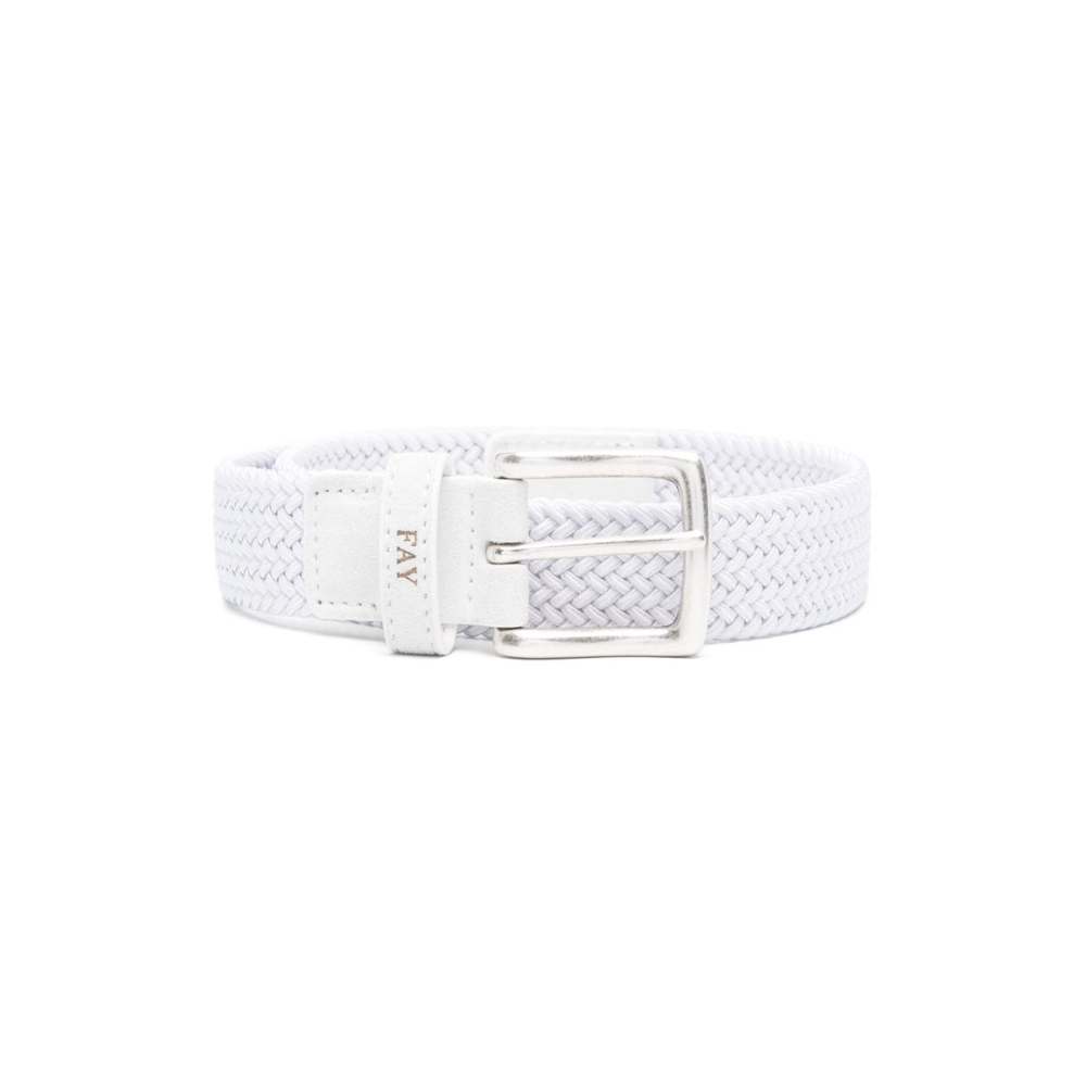 Cintura per bambino Fay Kids bianca con design intrecciato FU0P51 Z2207 100 FAY KIDS