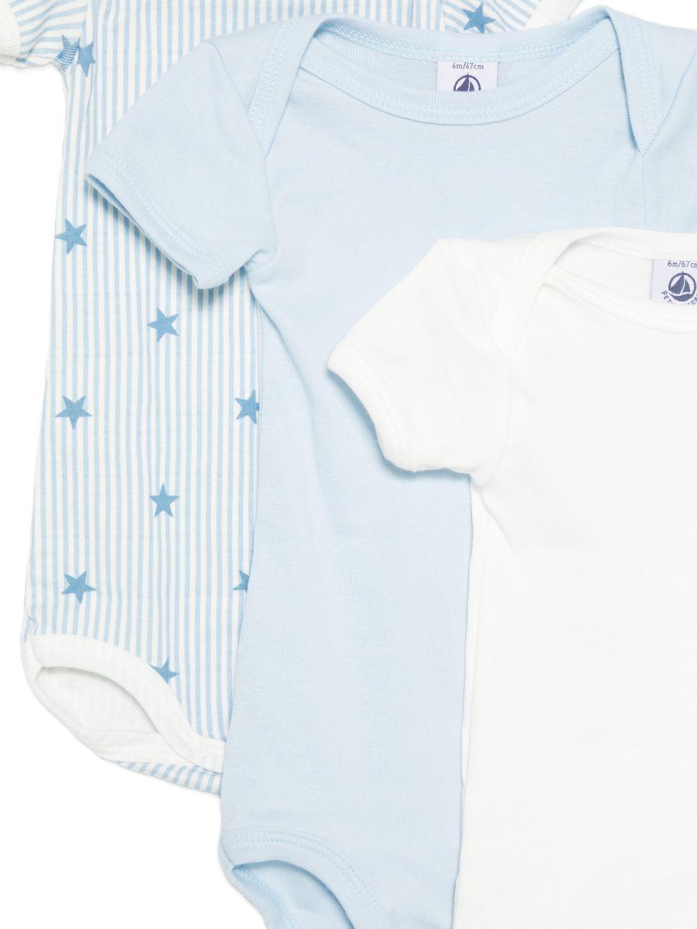 Set di tre body per neonato Petit Bateau multicolore con motivo stelle A0GYC 00 PETIT BATEAU KIDS