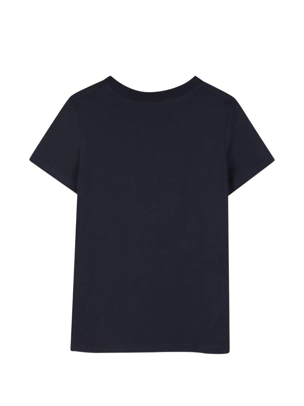 T-shirt per bambina Chloè Kids blu con stampa logo sul davanti C21301 859 CHLOE' KIDS