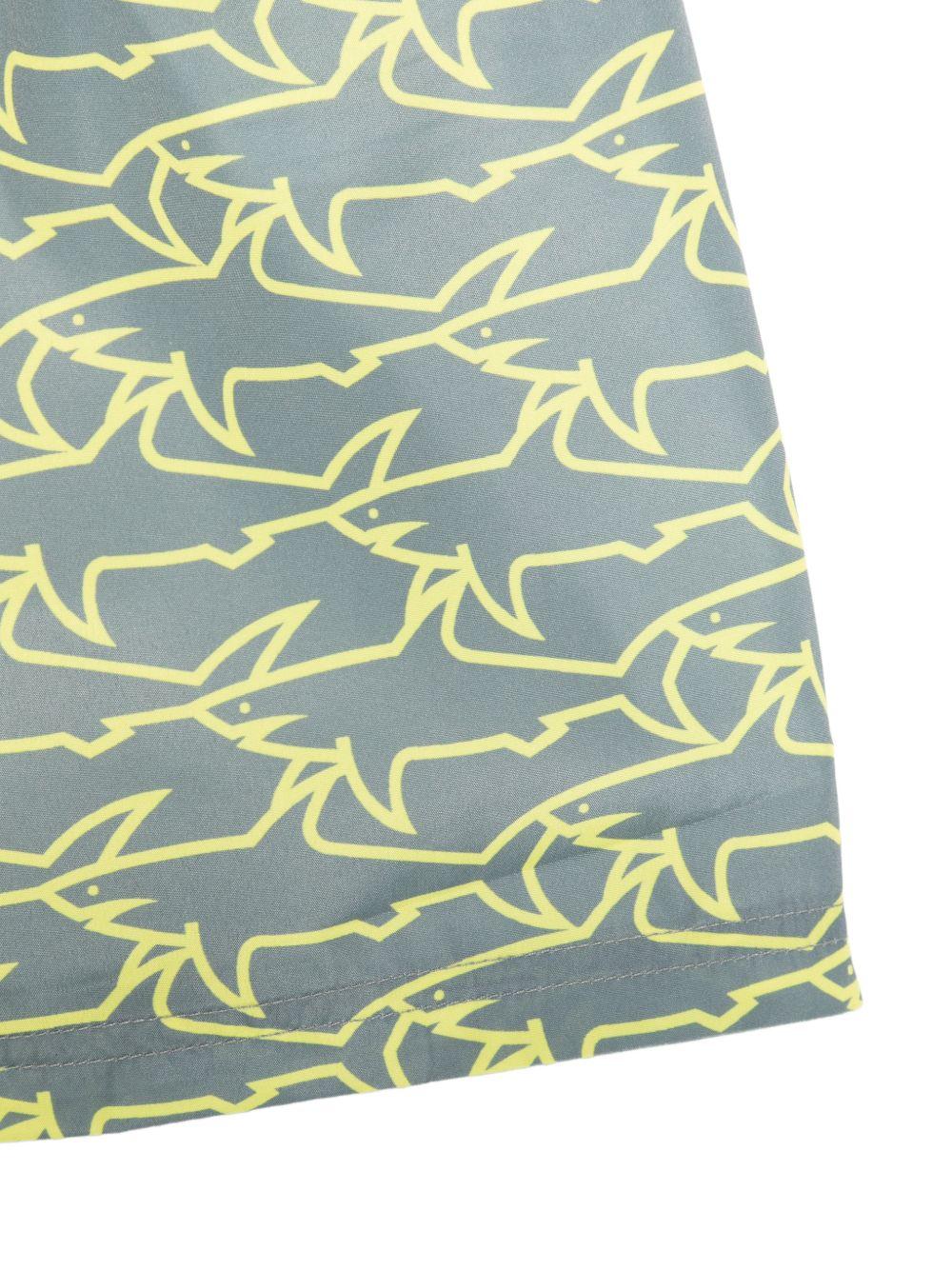 Costume per bambino Paul & Shark Kids verde con stampa squali all-over WUL002LKB03 30715 PAUL & SHARK KIDS