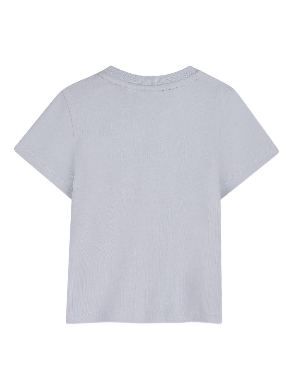 T-shirt per neonato Boss Kids grigia con stampa con logo J52887 78K BOSS KIDS