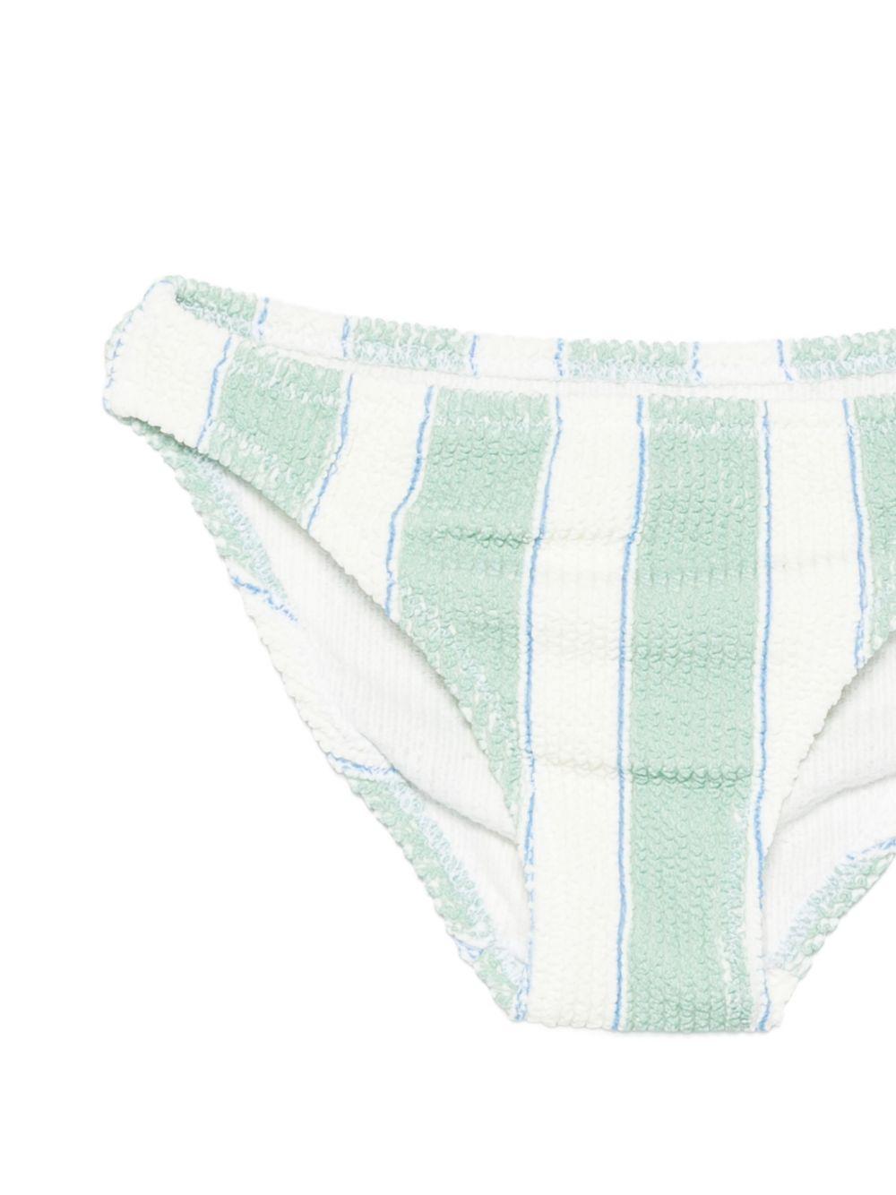 Bikini Baker W MC2 Saint Barth Kids verde a righe BAK0002 03813L MC2 ST. BARTH KIDS