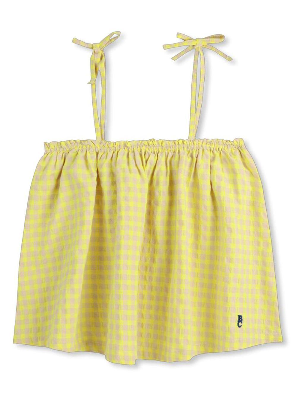 Top per bambina Bobo Choses giallo con motivo a quadri B125AC028 991 BOBO CHOSES KIDS