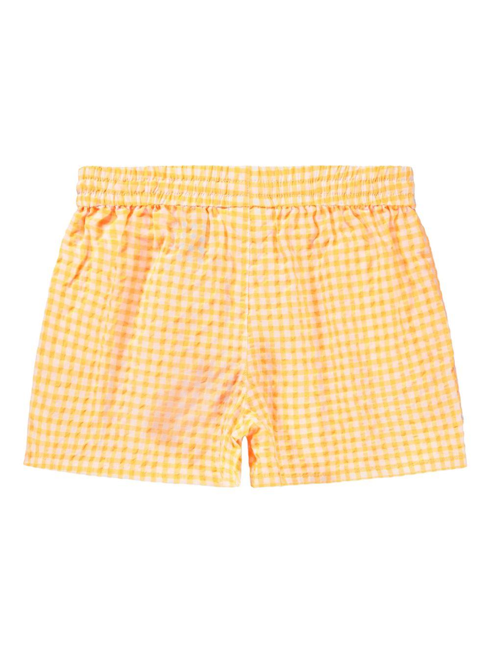 Shorts Addie per bambina Molo arancioni con design a quadretti vichy 2S26H118 9490 MOLO KIDS