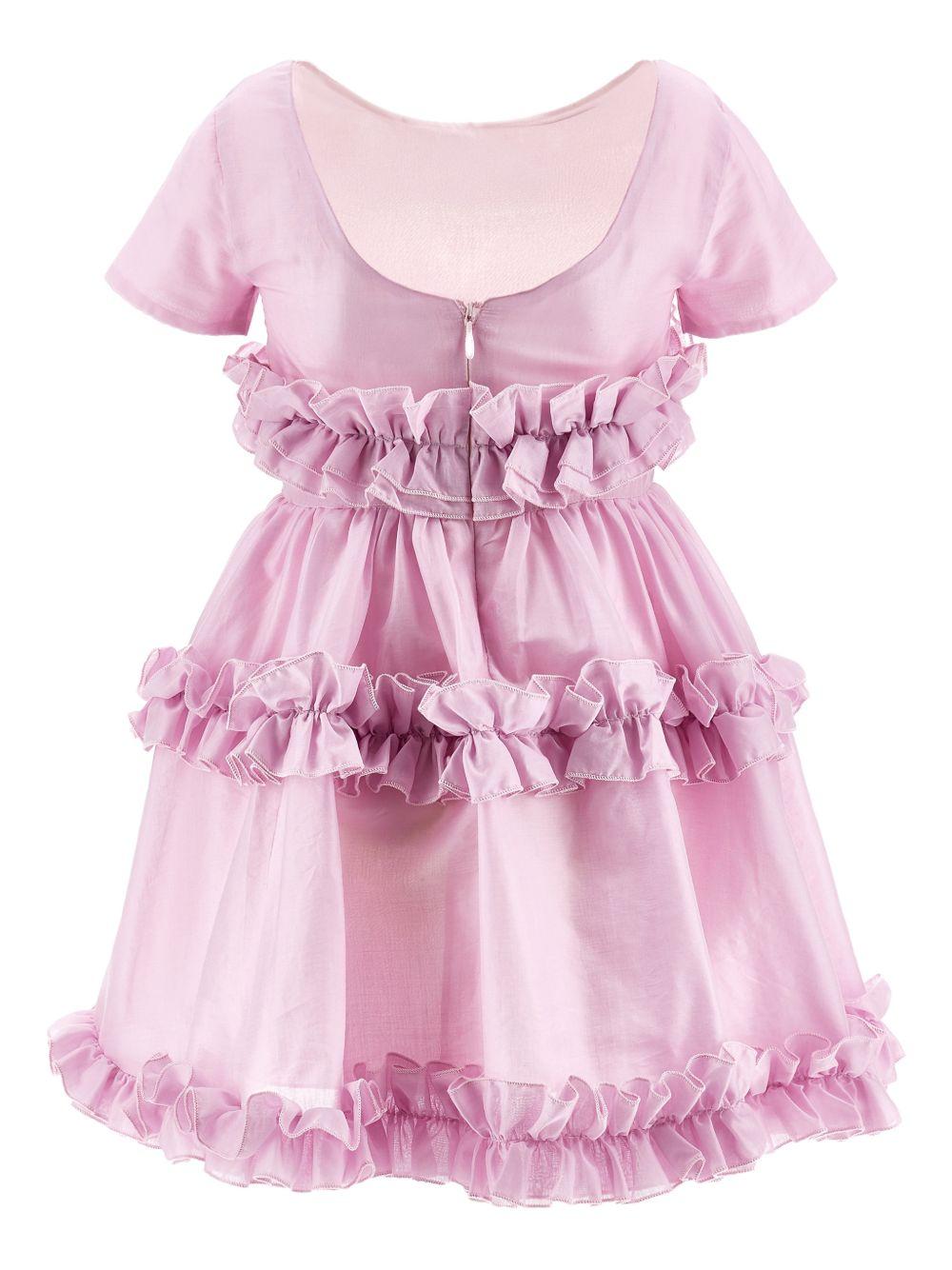 Abito per bambina Monnalisa rosa con ruches 17G904 7105 0090 MONNALISA KIDS